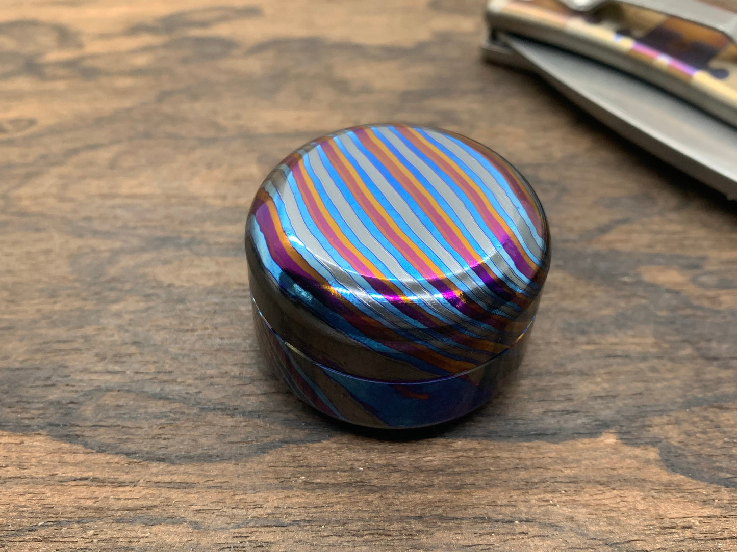 MEGA ZircuTi Black Timascus Meton-Vault Candy Box Pill Box Stash box Pill Case