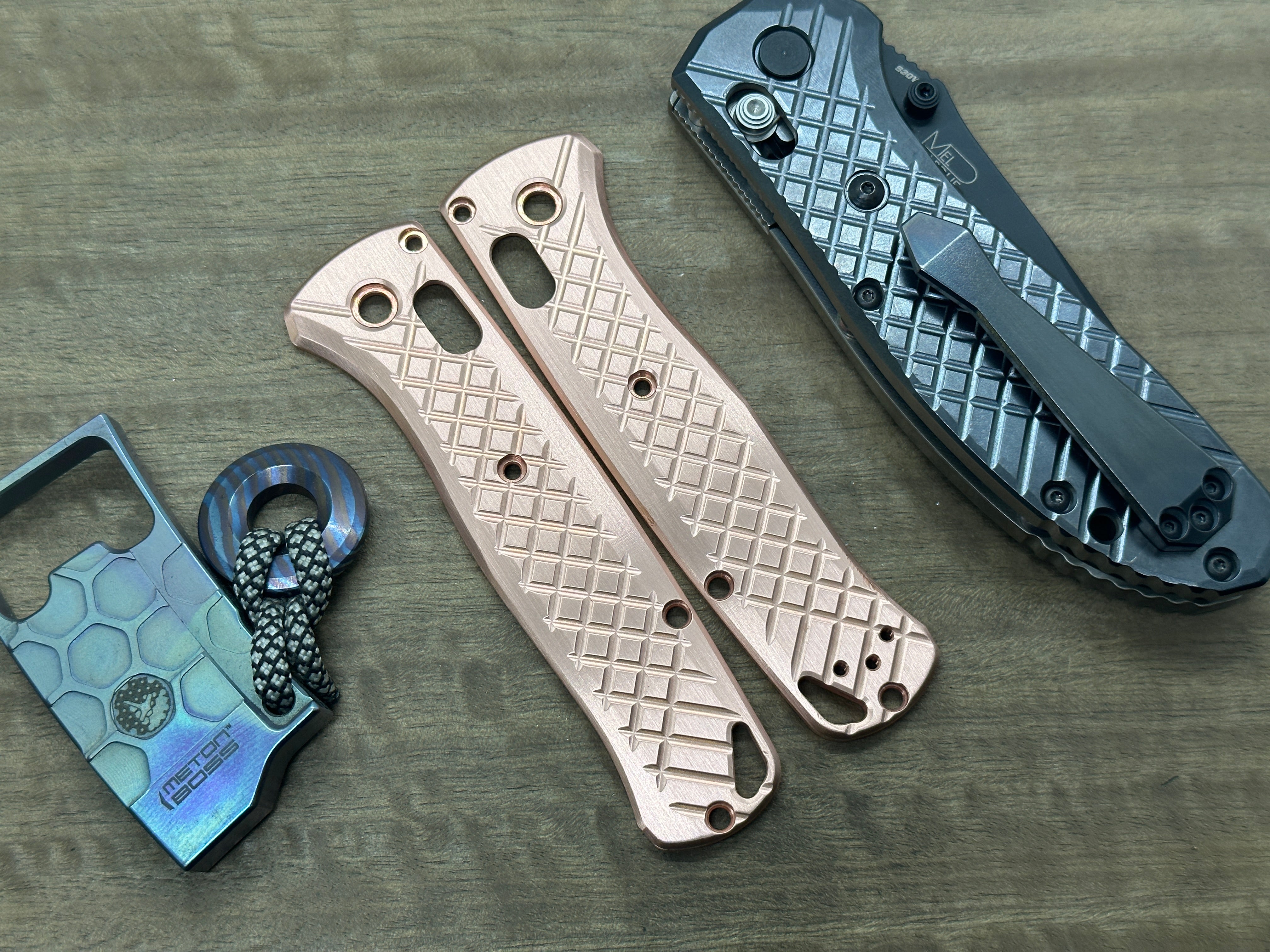 Copper FRAG Cnc milled Scales for Benchmade Bugout 535