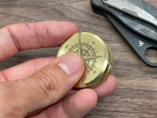 HAPTIC Coins CLICKY COMPASS Brass Fidget toy