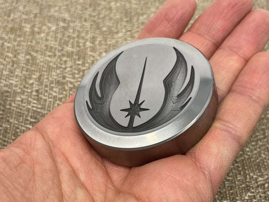4 sizes JEDI deep engraved Star Wars Tungsten Worry Coin