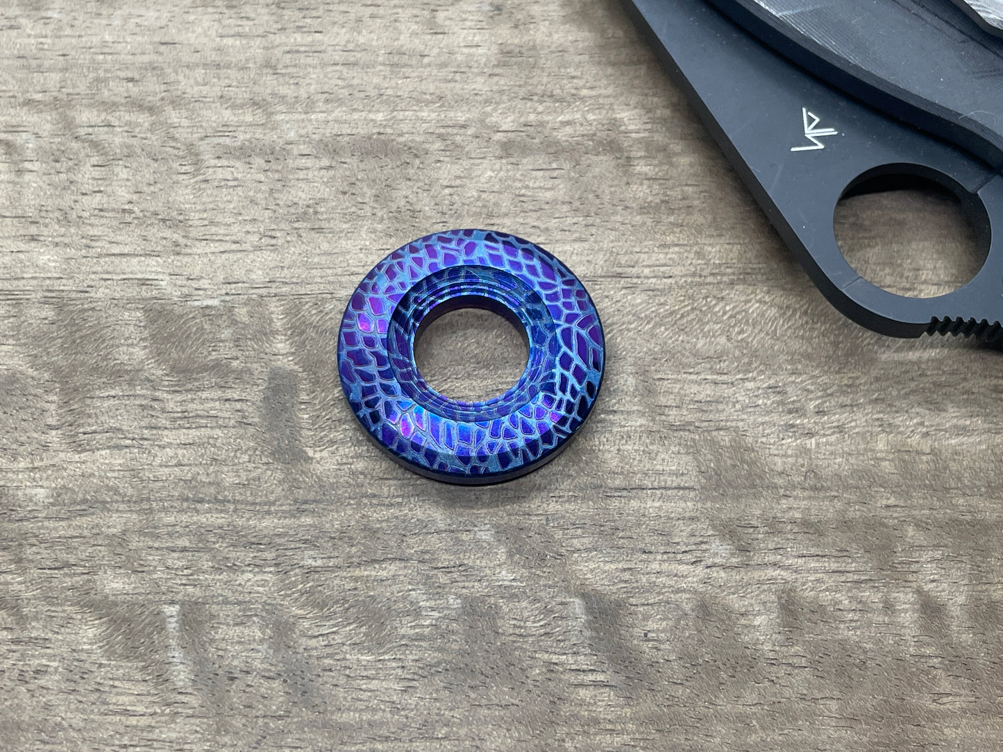 NEBULA engraved TITANIUM lanyard bead Paracord bead Beard bead