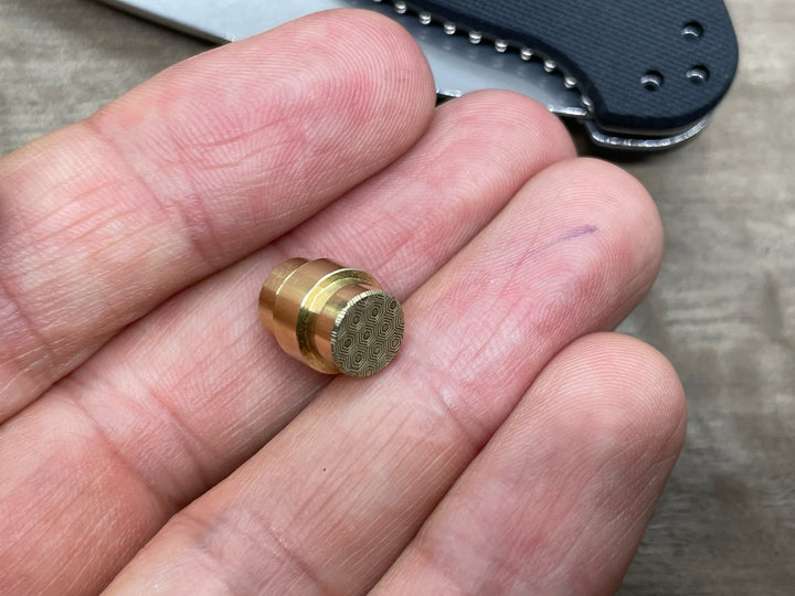 Brass Lanyard Hole Plug<br>Spyderco Manix 2