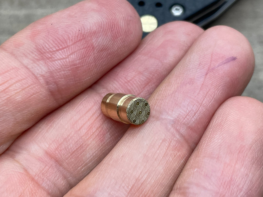 Brass Lanyard Hole Plug<br>Spyderco Smock
