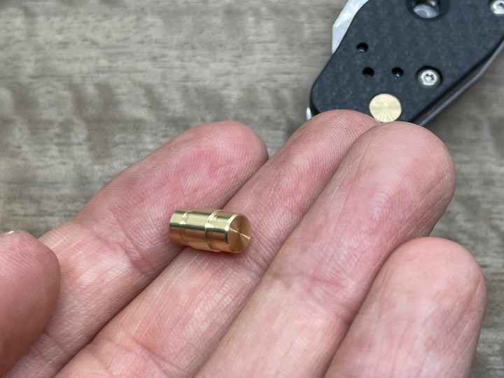 Brass Lanyard Hole Plug<br>Spyderco Smock