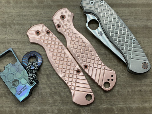 FRAG milled BRUSHED Copper Scales for Spyderco Paramilitary 2 PM2