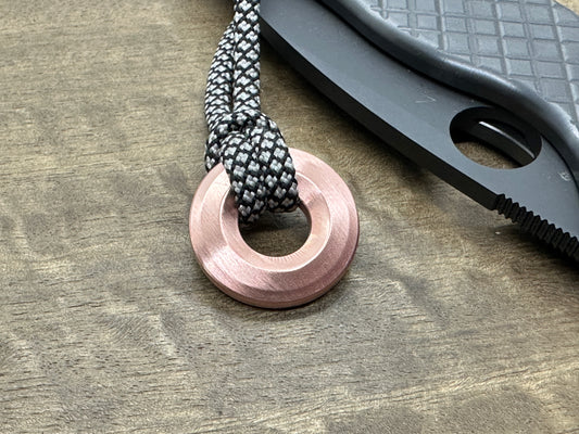 Brushed Copper lanyard bead Paracord bead Dog tag