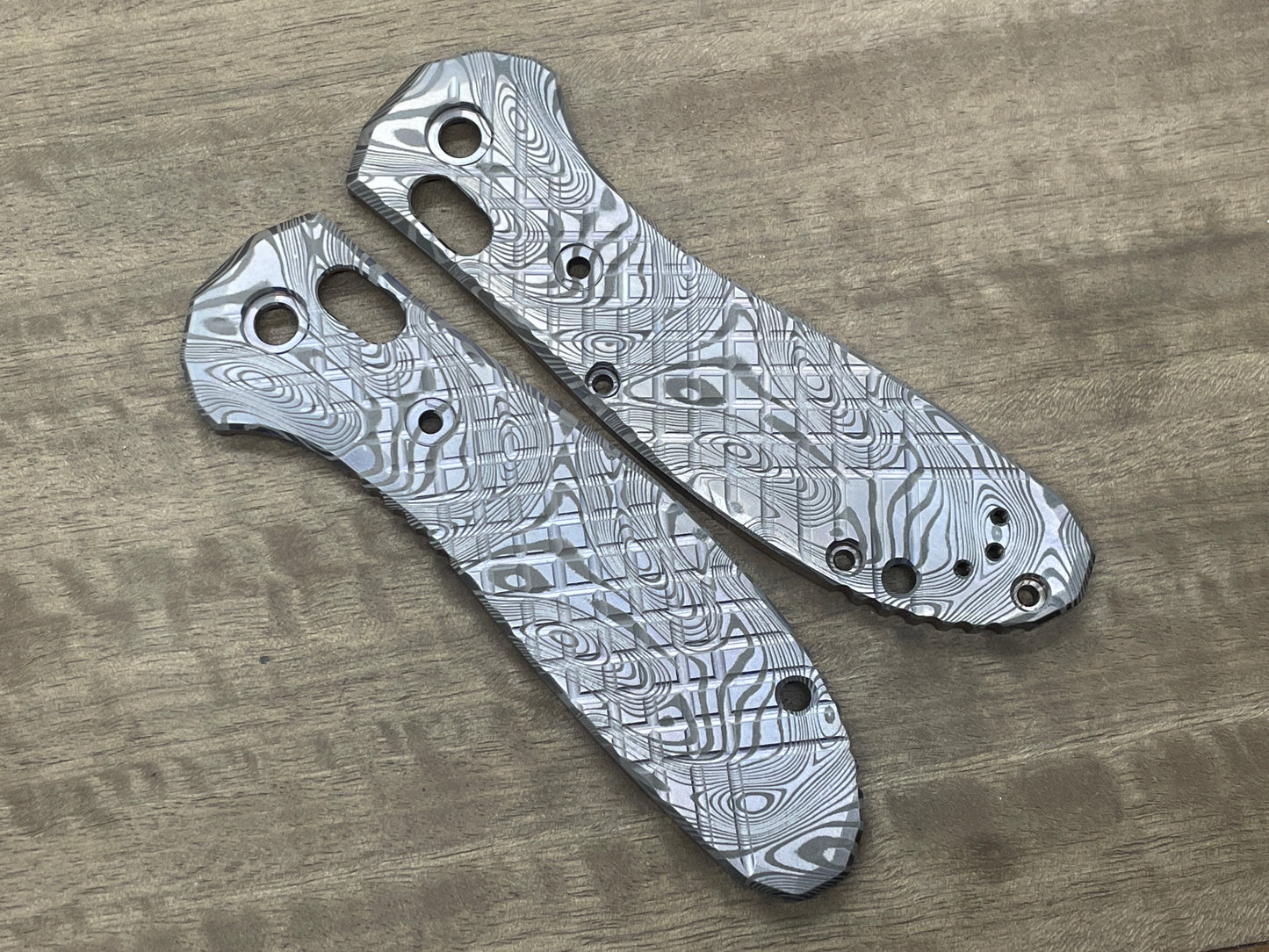 FRAG milled Dama FISH Flamed Titanium Scales for Benchmade GRIPTILIAN 551 & 550