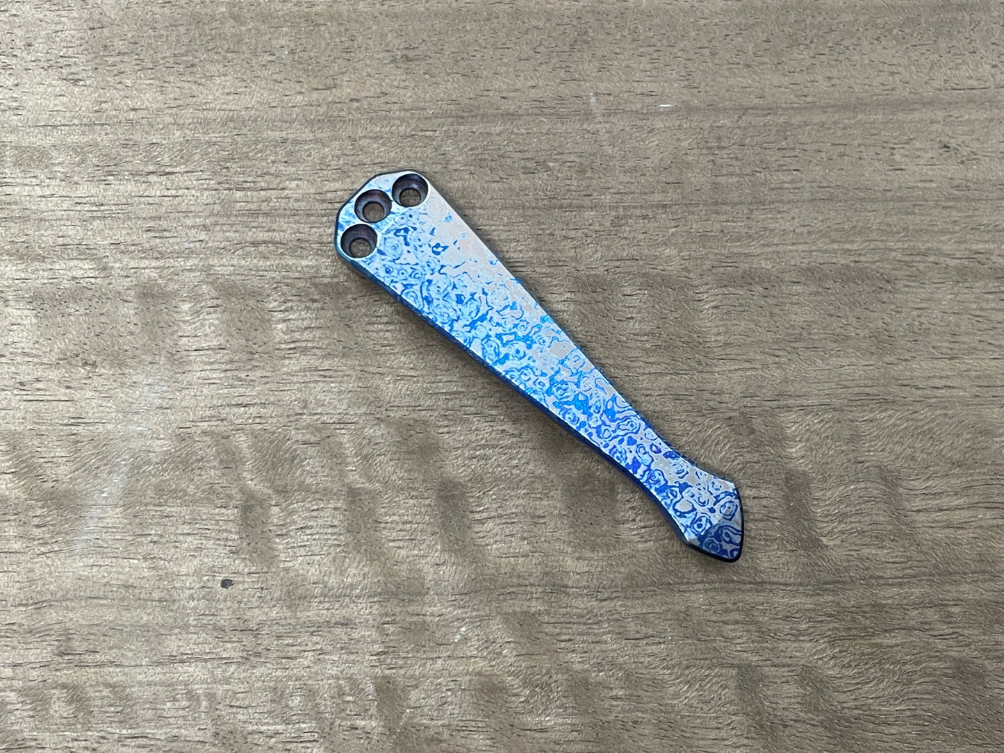 Timascus ROSES pattern heat ano engraved Spidy Titanium CLIP for Benchmade