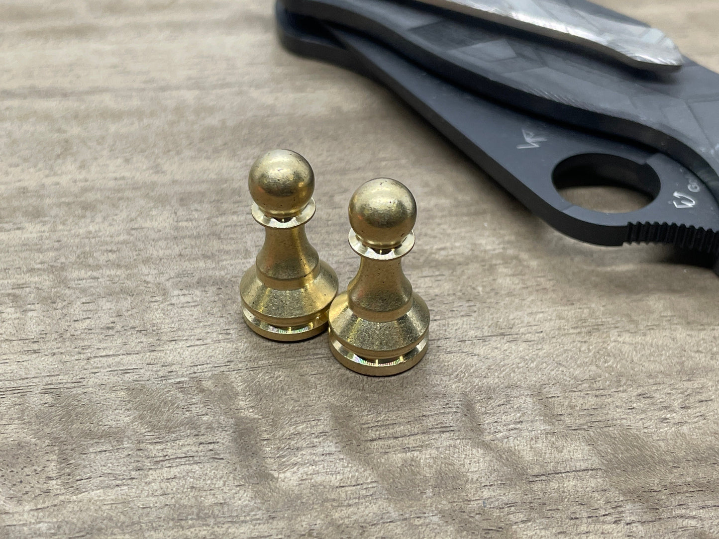 StoneWashed Brass Haptic-PAWN Haptic Slider Chess Pawn fidget Fridge magnet