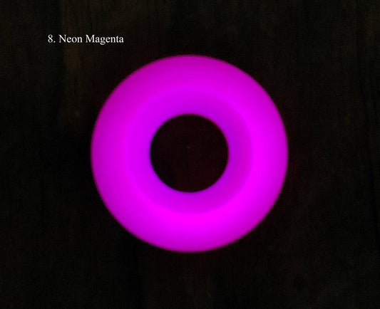 NEON-Magenta TurboGlow in the Dark lanyard bead Keychain Paracord bead Dog tag