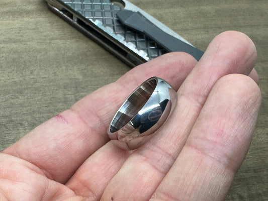 COMFORT Polished TITANIUM Ring US size 8-12 / Pendant / Keychain / Stand