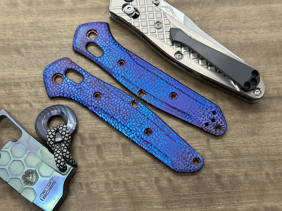 Flamed NEBULA Titanium Scales for Benchmade 940 Osborne