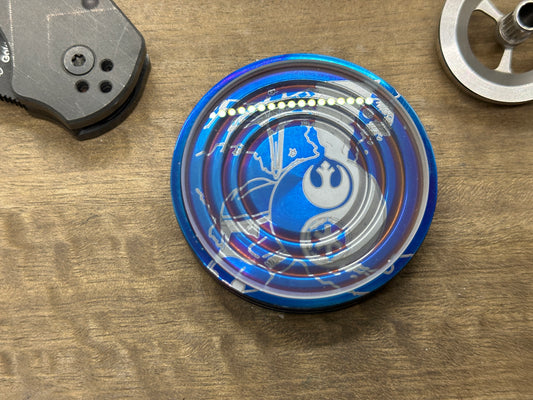 STAR WARS Flamed Titanium Spin base for Spinning Tops & Coins