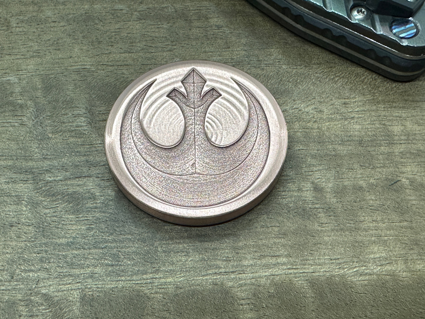 3 Sizes REBEL Alliance Deep engraved Copper Worry Coin