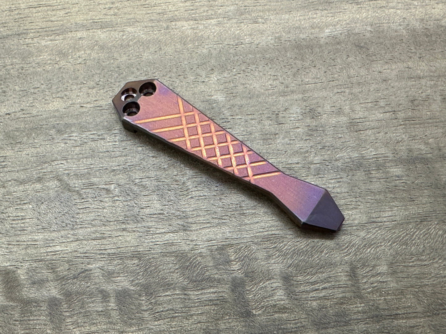 Bronze Purple ano FRAG Cnc milled Titanium CLIP for most Spyderco models