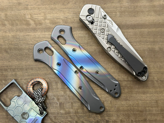 Black Rainbow flamed Zirconium Scales for Benchmade 940 Osborne