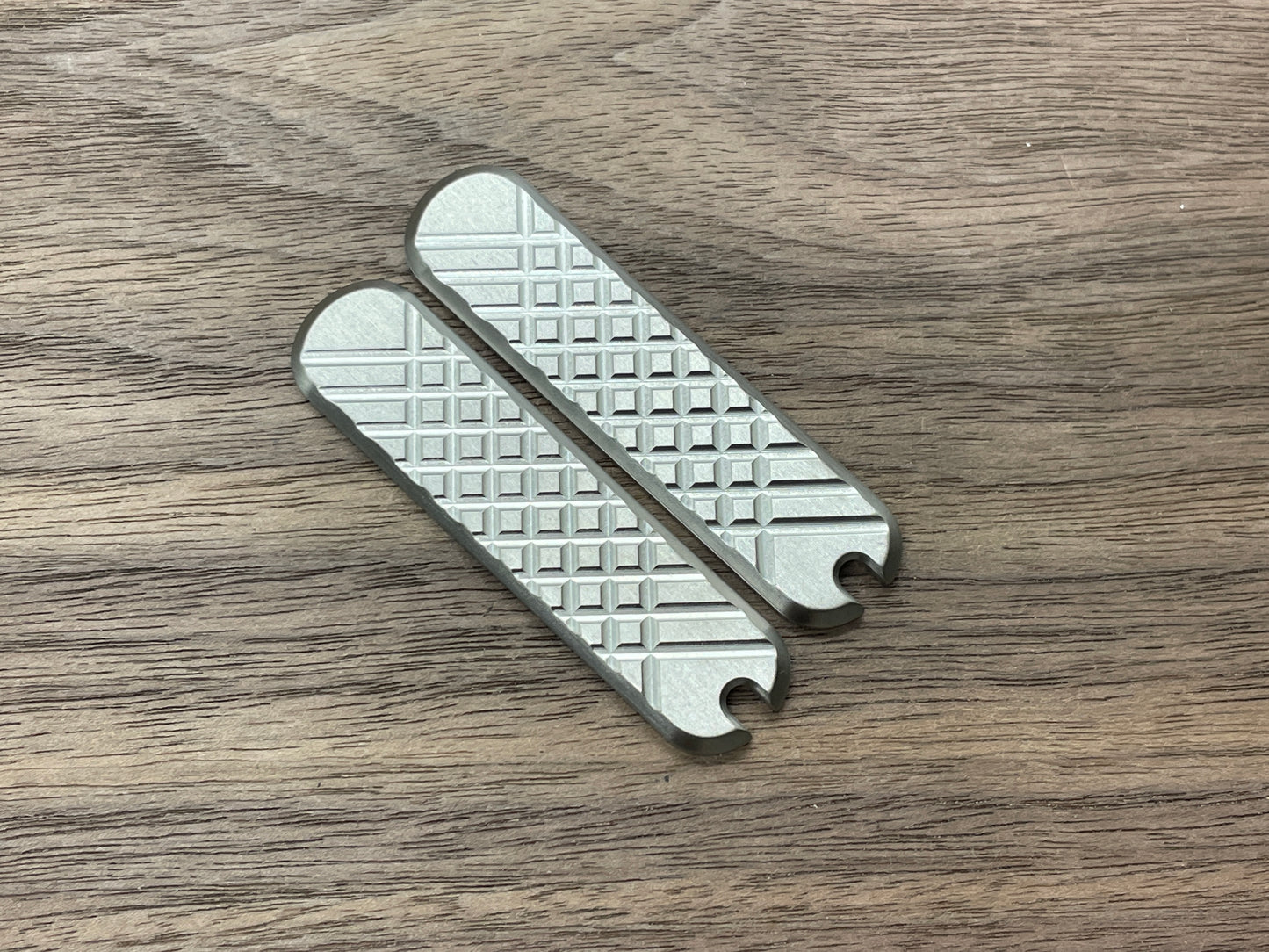 FRAG Cnc milled Brushed 58mm Titanium Scales for Swiss Army SAK