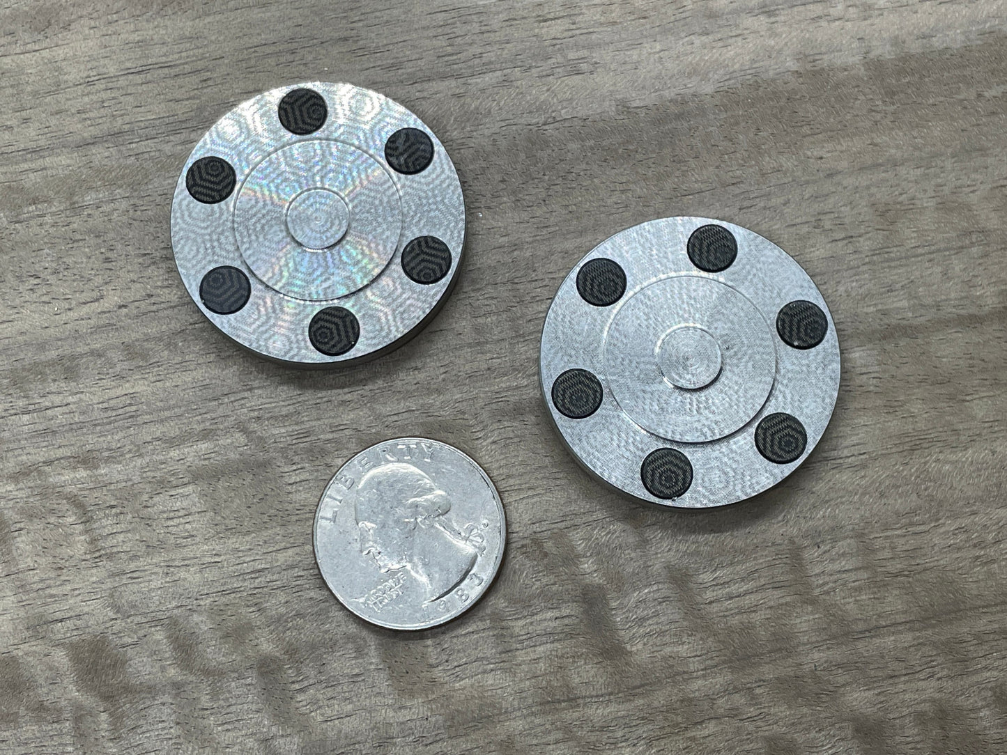 Tungsten Machined surface HAPTIC Coins CLICKY Haptic Slider Fidget 50th