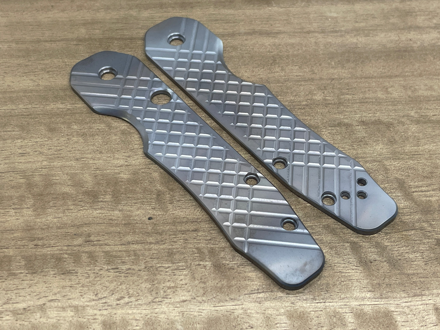 Dark-Ti FRAG Cnc milled Titanium Scales for Spyderco SMOCK