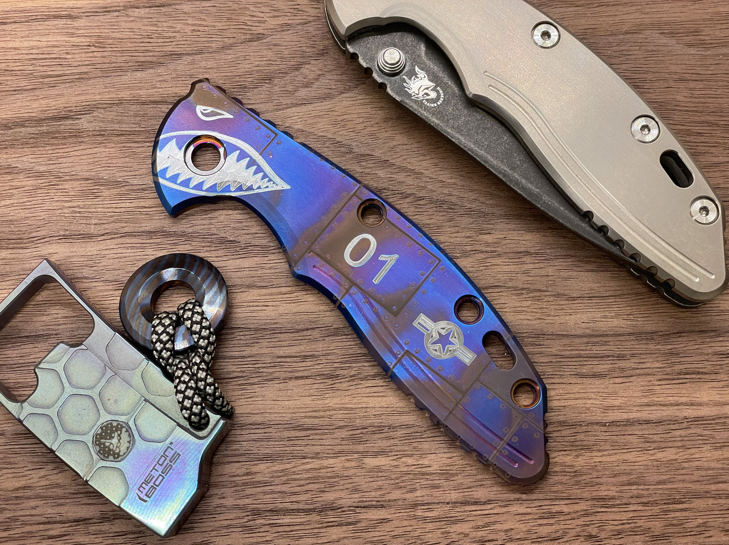 P40 Riveted Flamed Titanium scale for XM-18 3.5 HINDERER