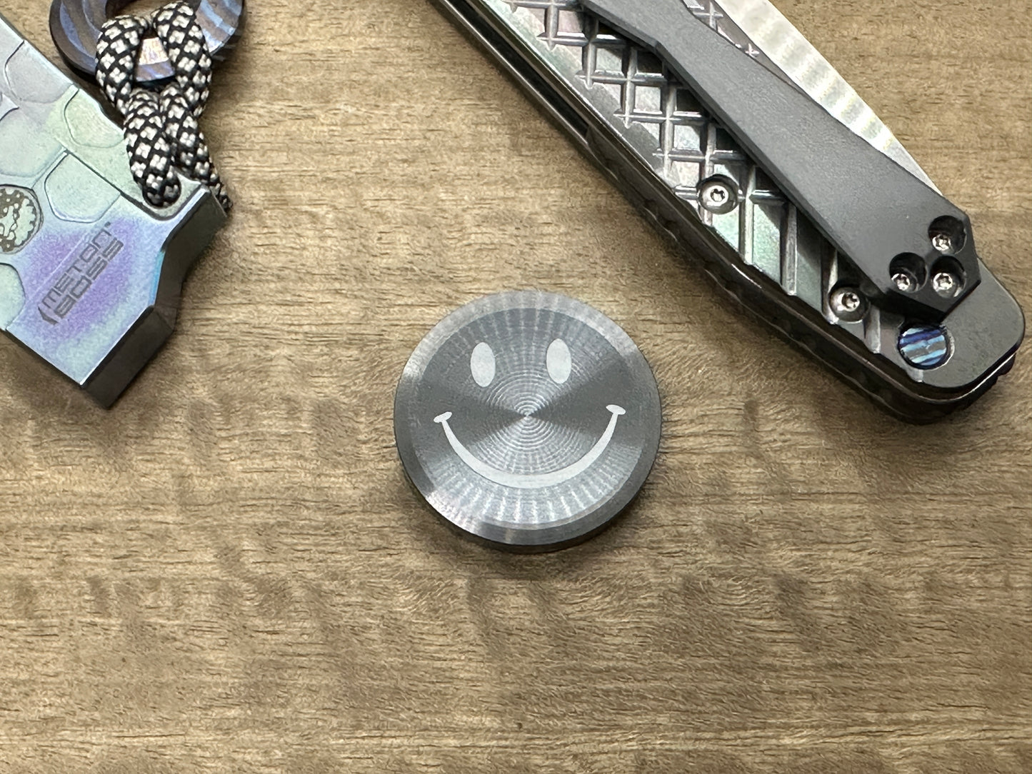 4 sizes Smiley - Sad (Yes-No decision maker) Black Zirconium Worry Coin