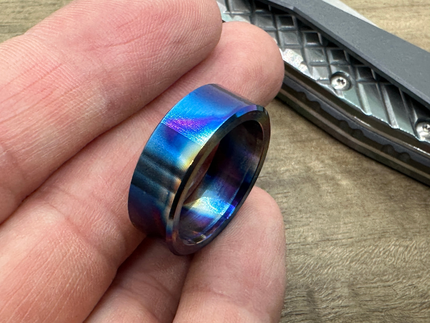 ESSENTIAL Oil Slick TITANIUM Ring US Size: 8 -13