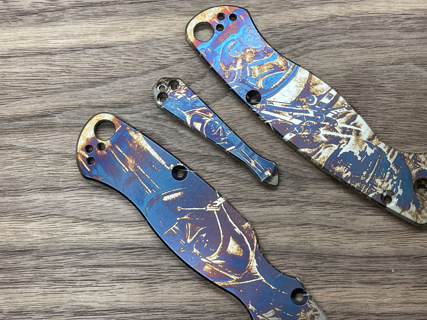 STAR WARS heat ano Spidy Titanium CLIP for most Spyderco models