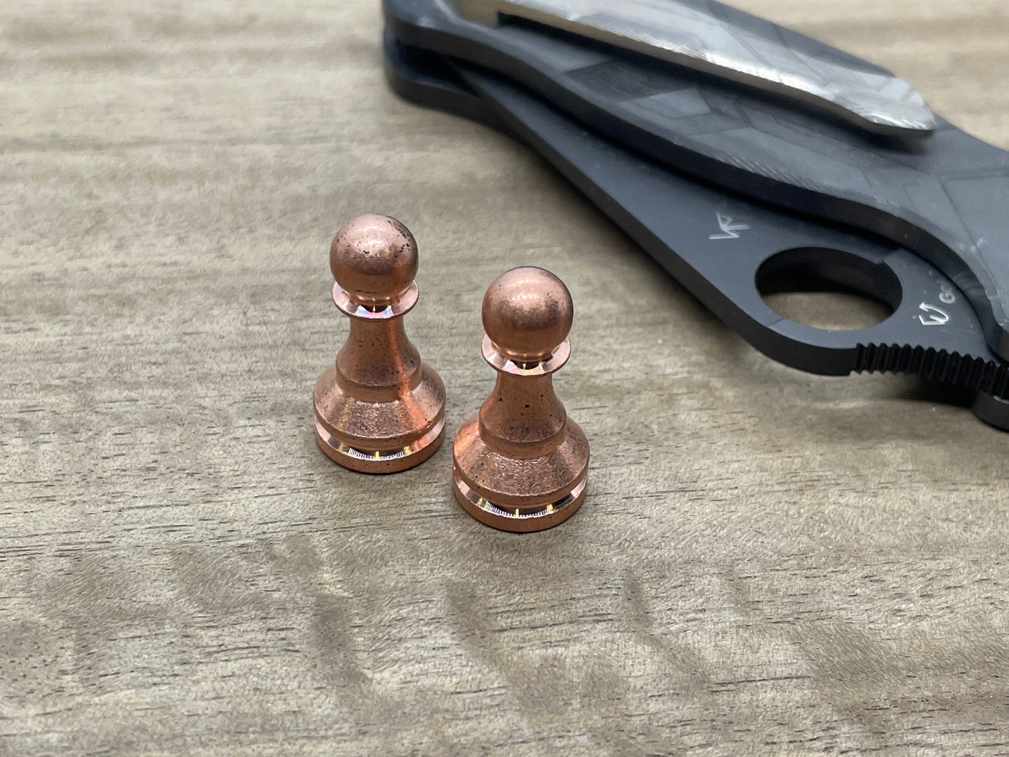 Tumbled Copper Haptic-PAWN Haptic Slider Chess Pawn fidget Fridge magnet