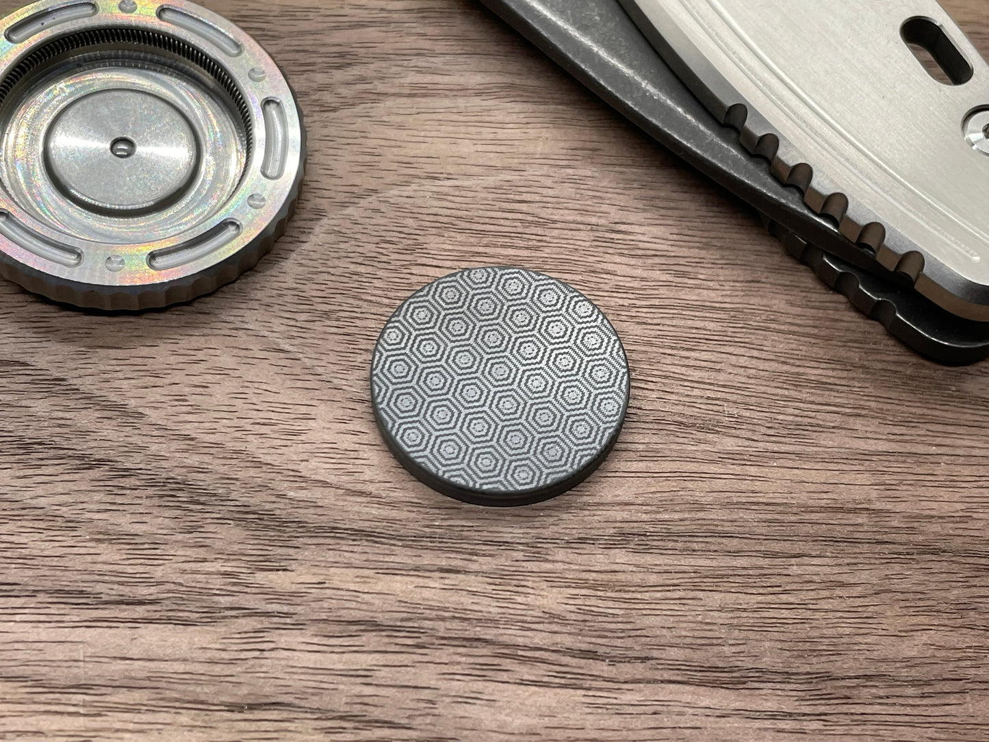 HONEYCOMB Black Tungsten Coin for Billetspin Gambit