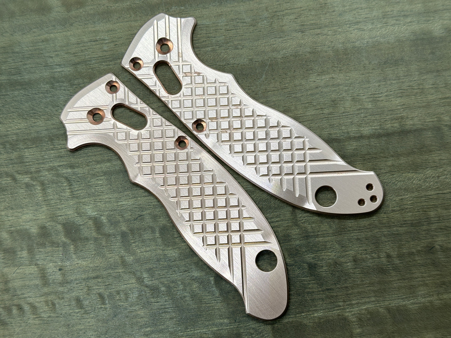FRAG Cnc milled Copper Scales for Spyderco MANIX 2