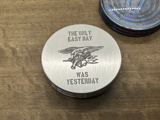 U.S. Navy SEALs "The only easy day was yesterday.” Titanium GIGA Spinning Top
