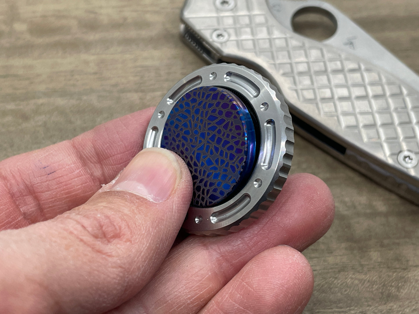 Nebula Flamed Titanium Coin for Billetspin GAMBIT