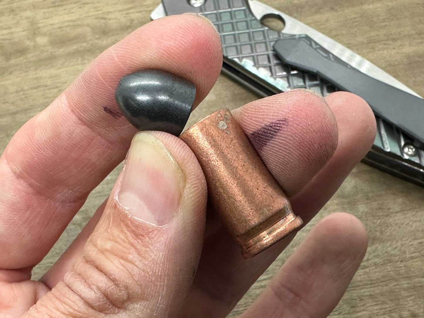 Copper - Zirconium HAPTIC-BULLET Haptic Slider fidget Fridge magnet