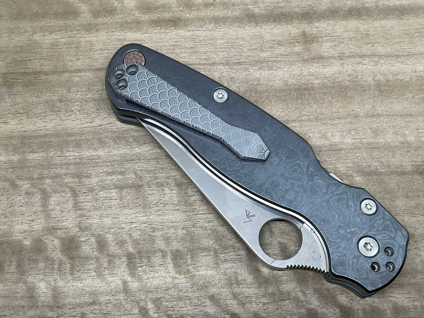 Black Zirconium SEIGAIHA Dmd CLIP for most Spyderco models