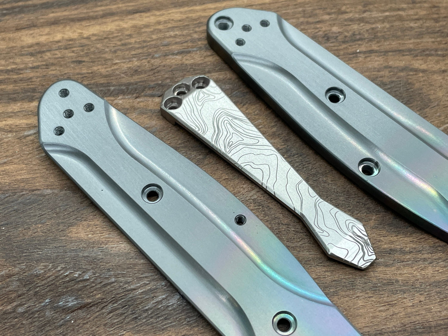 TOPO engraved Dmd Titanium CLIP for most Benchmade models