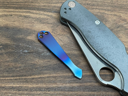 Flamed SPIDY Titanium CLIP for most Spyderco models
