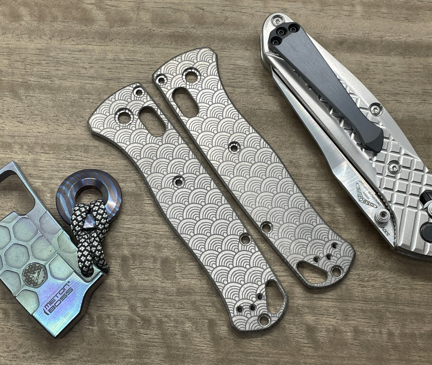 SEIGAIHA Titanium Scales for Benchmade Bugout 535