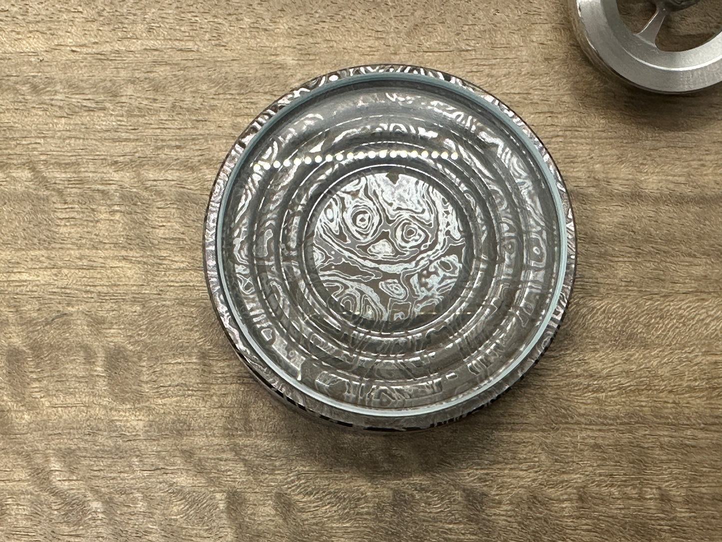 Black ALIEN engraved Stainless Steel Spin base for Spinning Tops