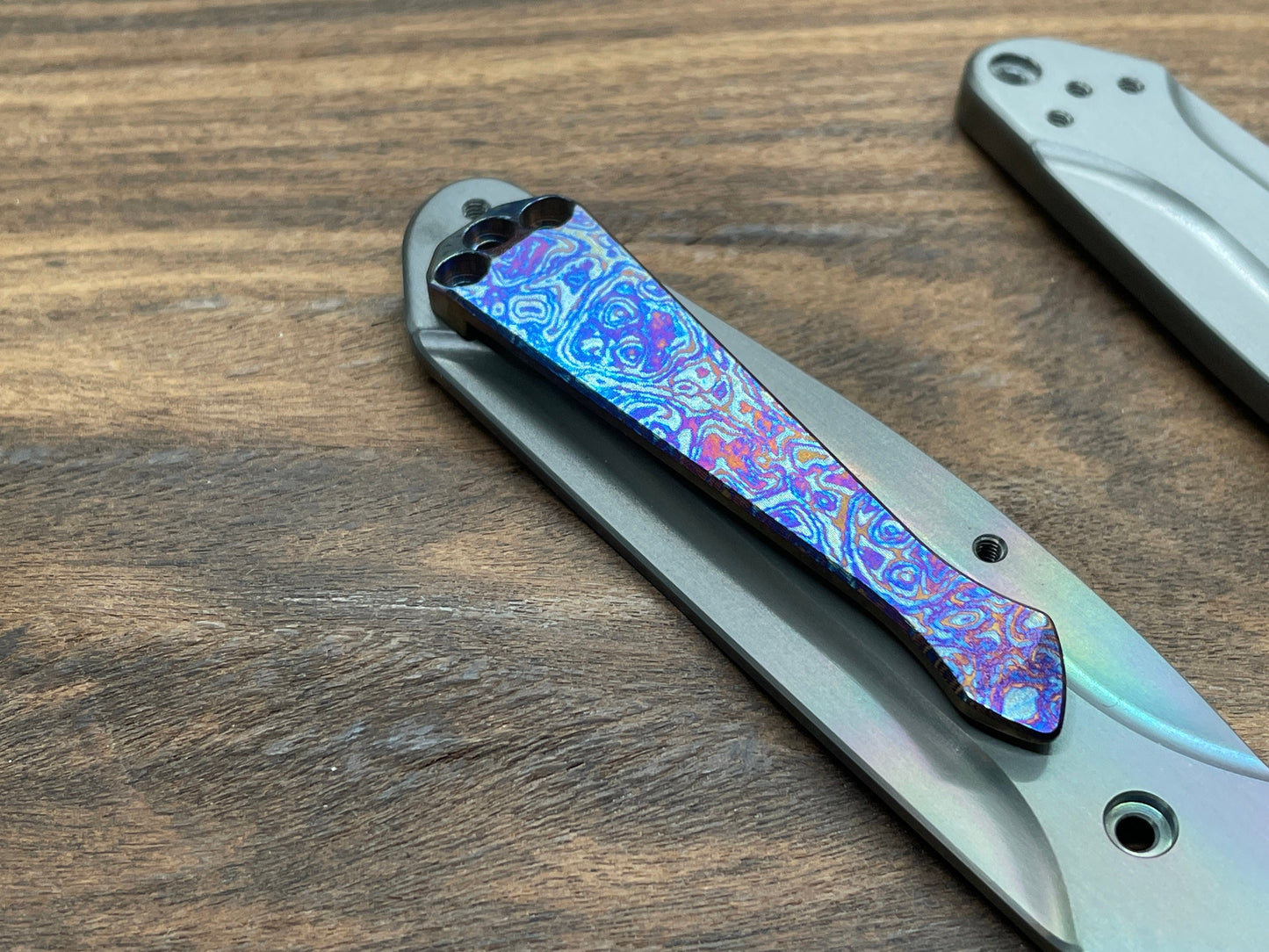 ALIEN heat ano engraved SPIDY Titanium CLIP for most Benchmade models