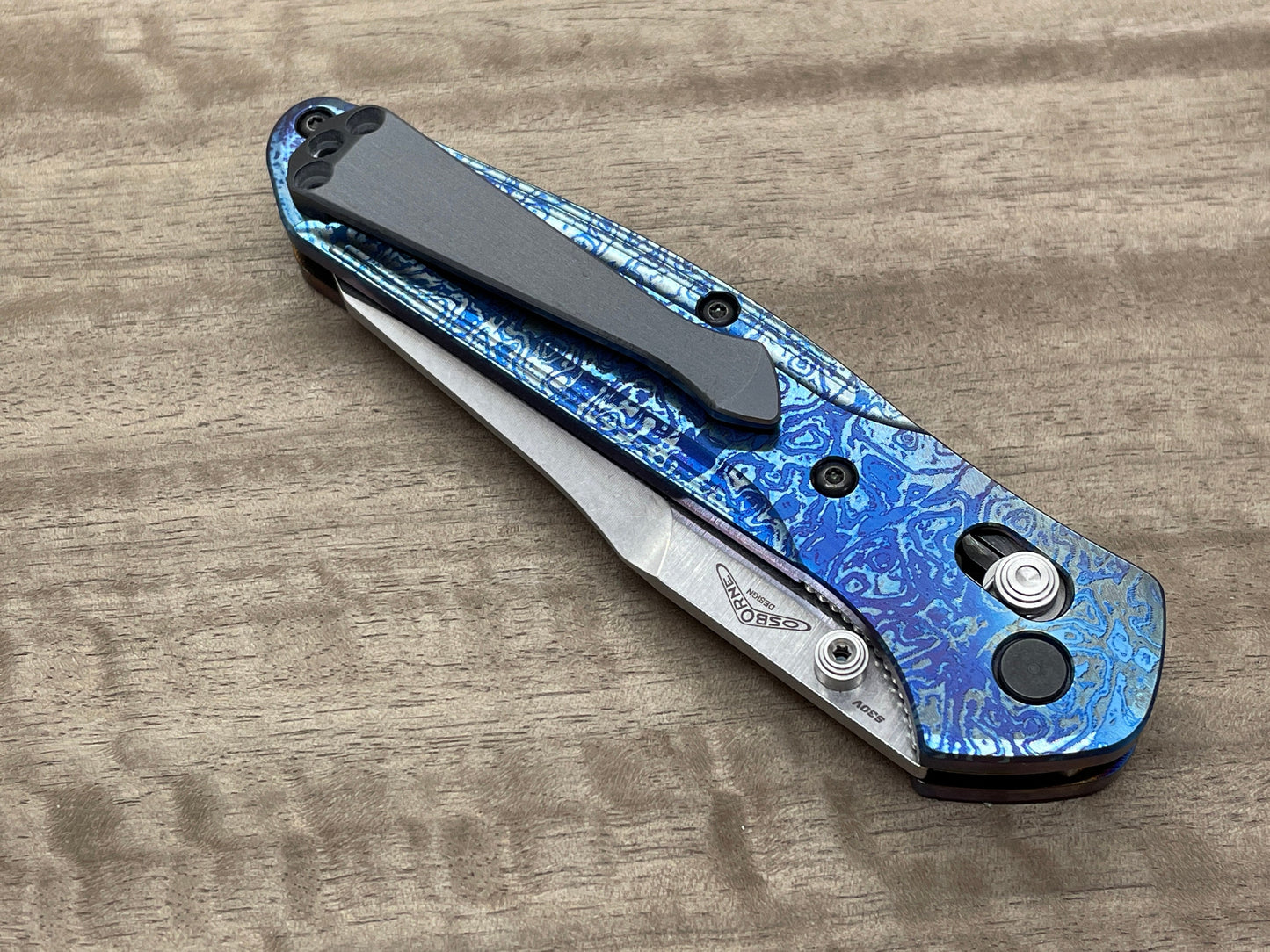 Black Rainbow flamed Zirconium SPIDY CLIP for most Benchmade models