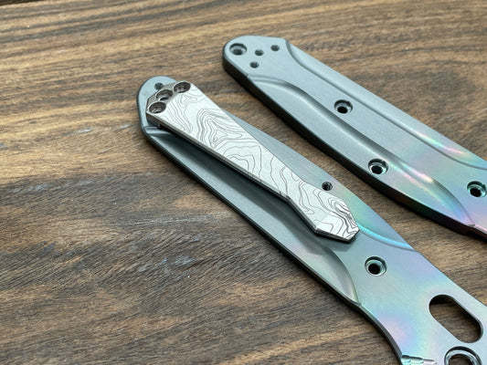 TOPO engraved Dmd Titanium CLIP for most Benchmade models