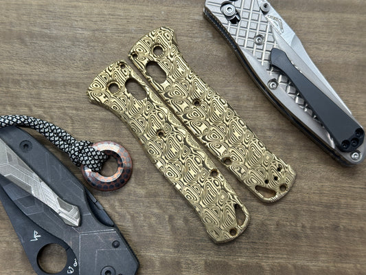 Dama AEG pattern engraved Brass Scales for Benchmade Bugout 535