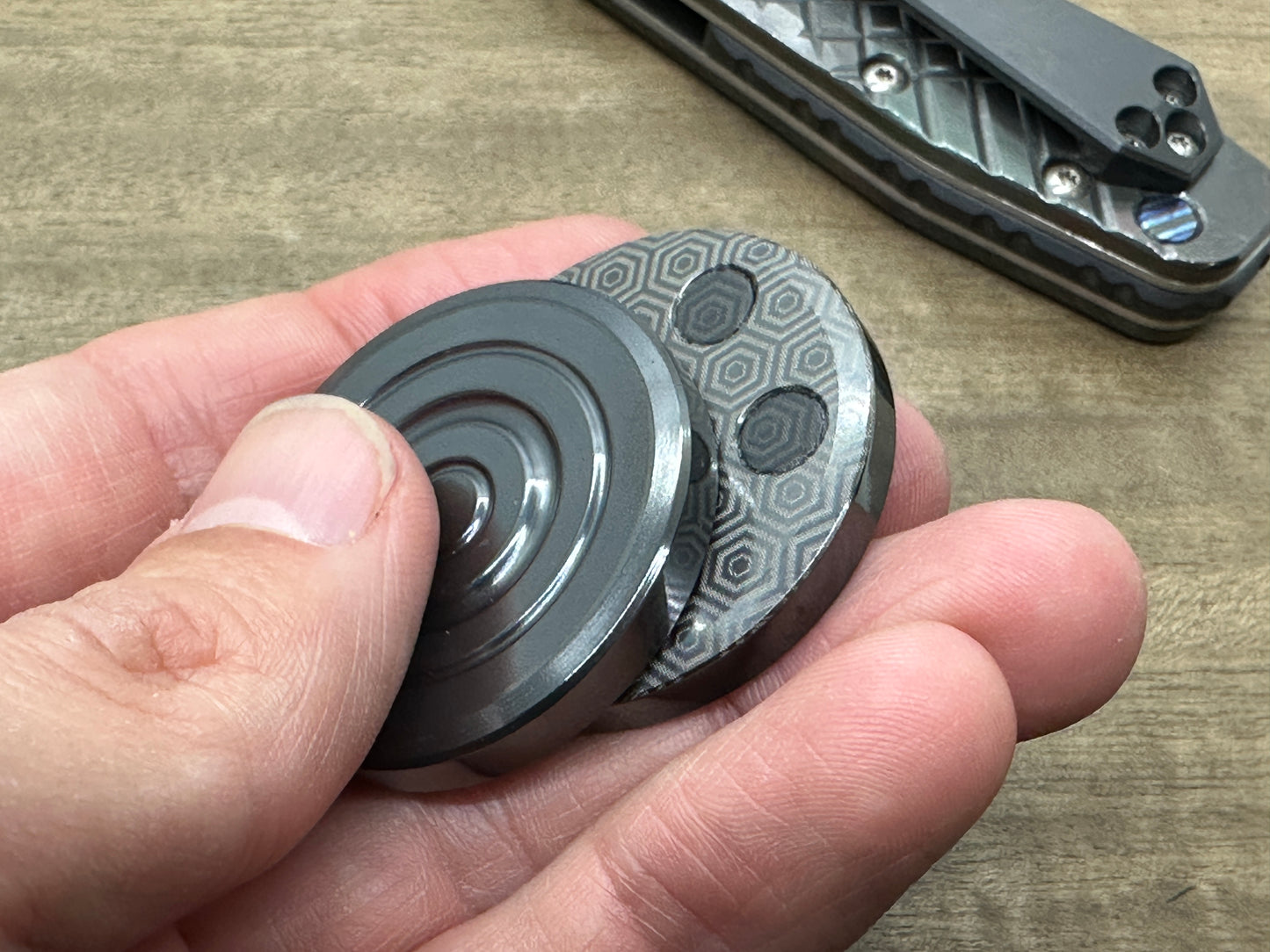 ORBITER Polished Zirconium Parallel position Magnets Haptic Coins Fidget