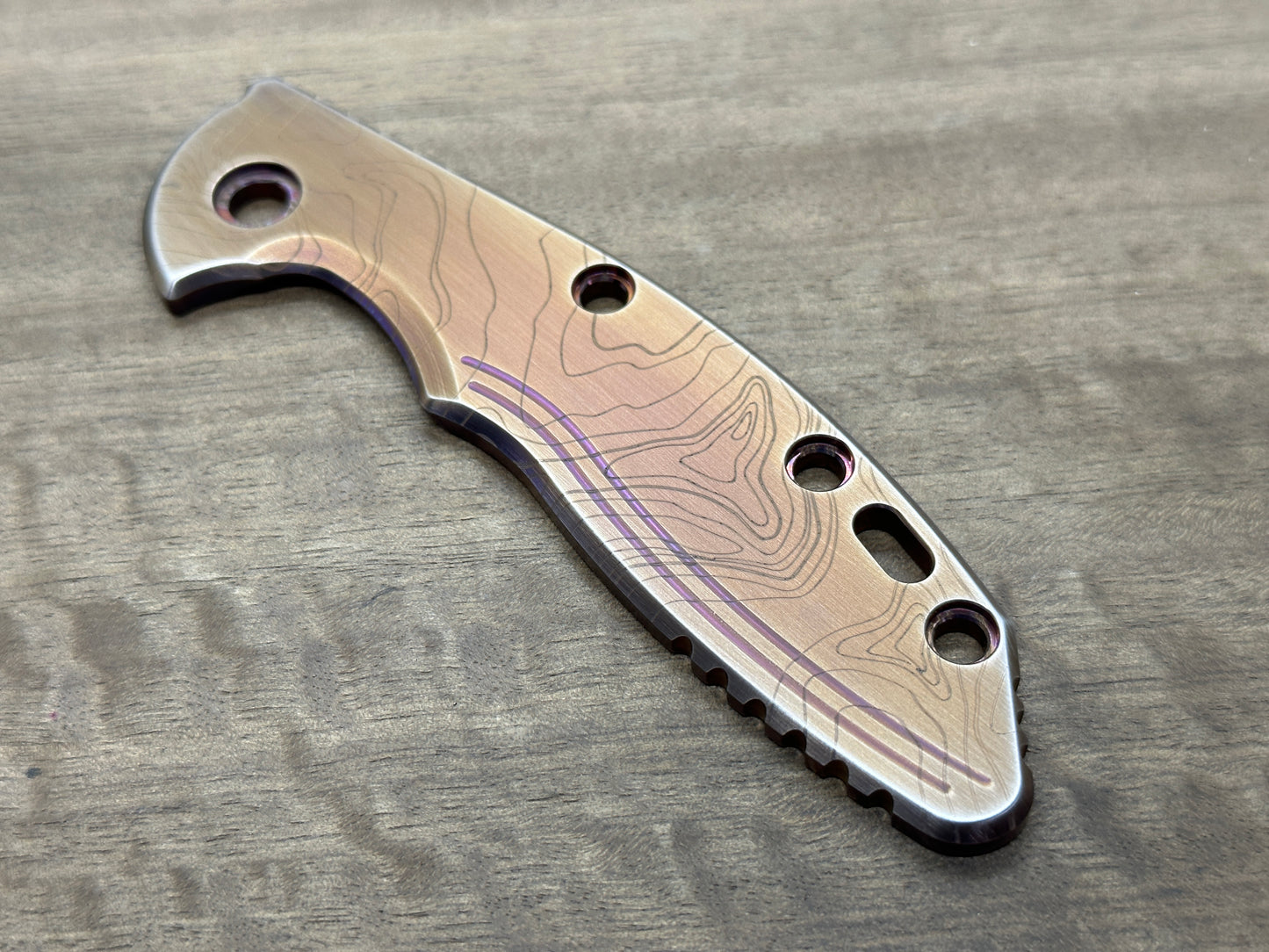 TOPO Bronze Ano Brushed Titanium scale for XM-18 3.5 HINDERER