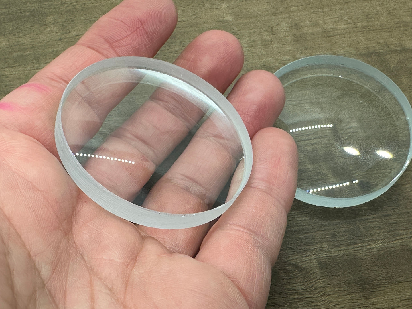 Two 50mm Concave Lenses for Spinning Tops & Coins