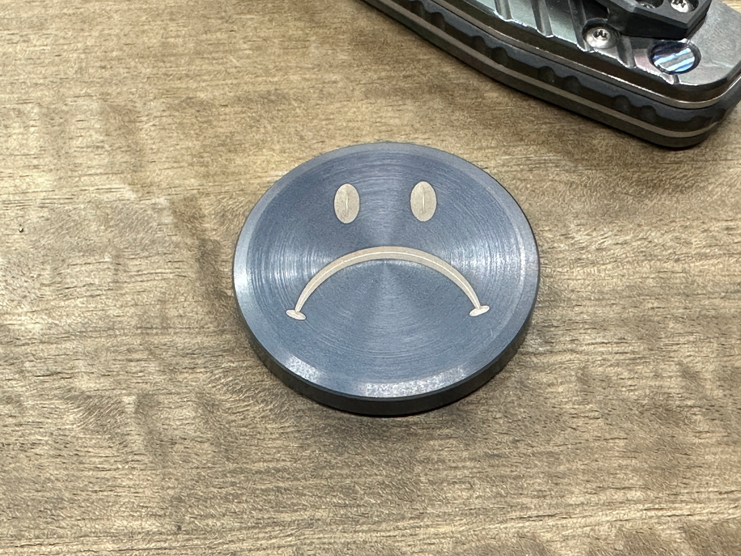 4 sizes Smiley - Sad (Yes-No decision maker) Black Tungsten Worry Coin