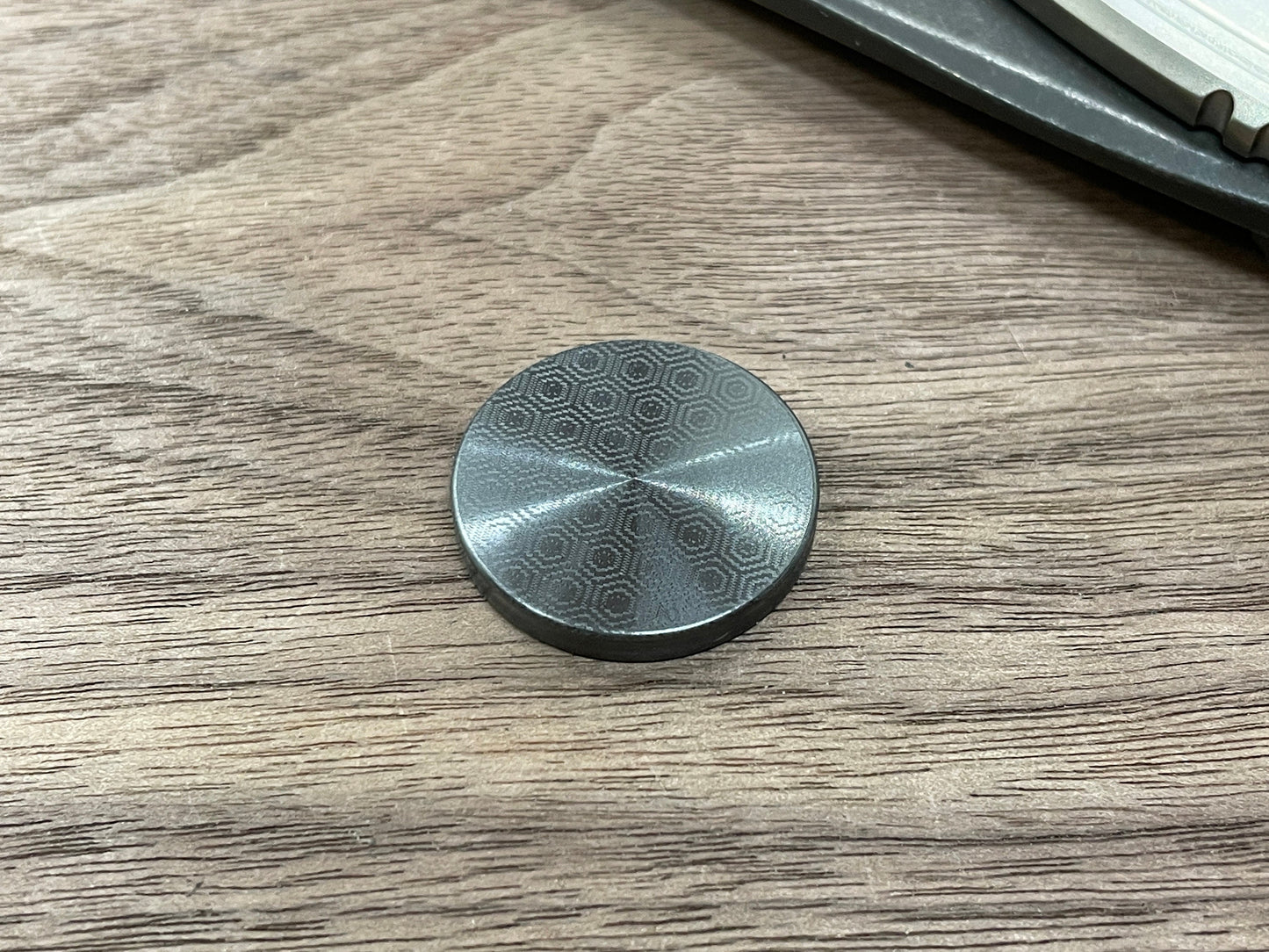 Black COMPASS engraved Zirconium Coin for Billetspin Gambit