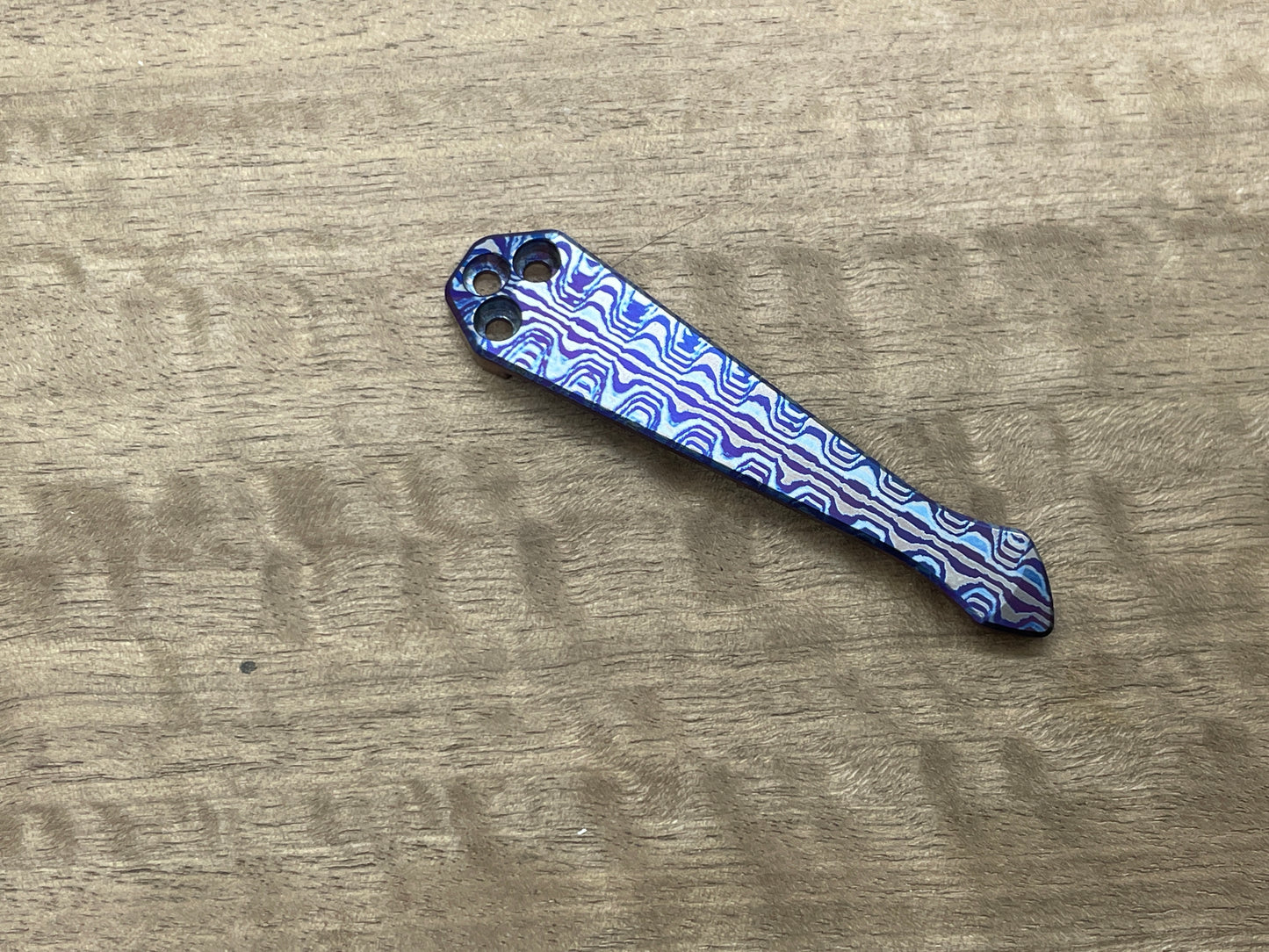 RIPPLE Flamed Spidy Titanium CLIP for most Spyderco models