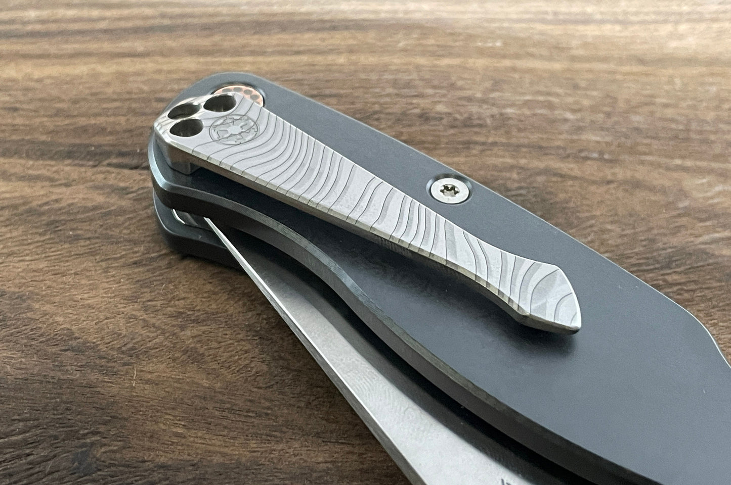 BESKAR engraved SPIDY Titanium CLIP for most Spyderco models