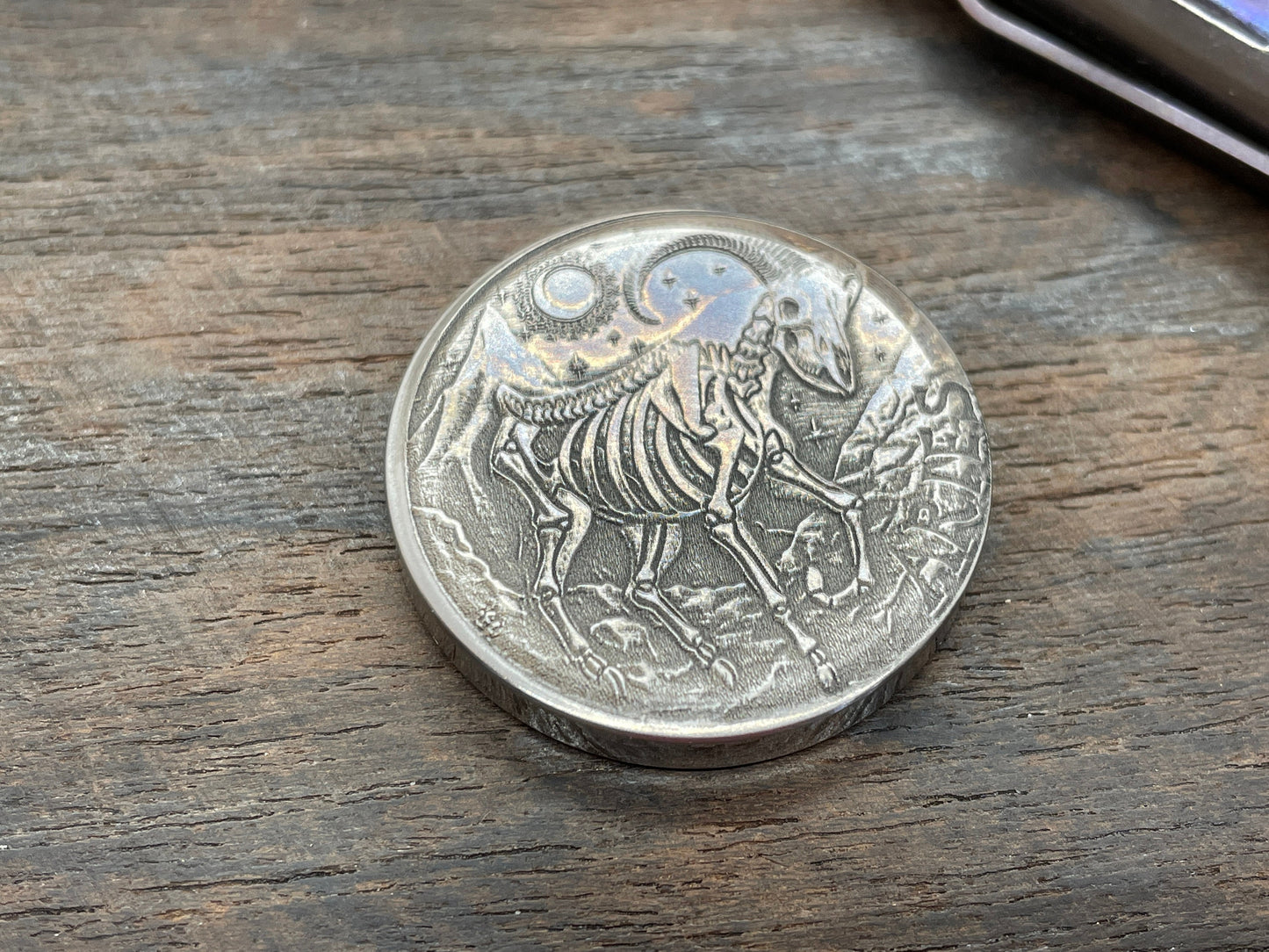 4 sizes ARIES engraved Titanium Worry Coin Challenge Coin